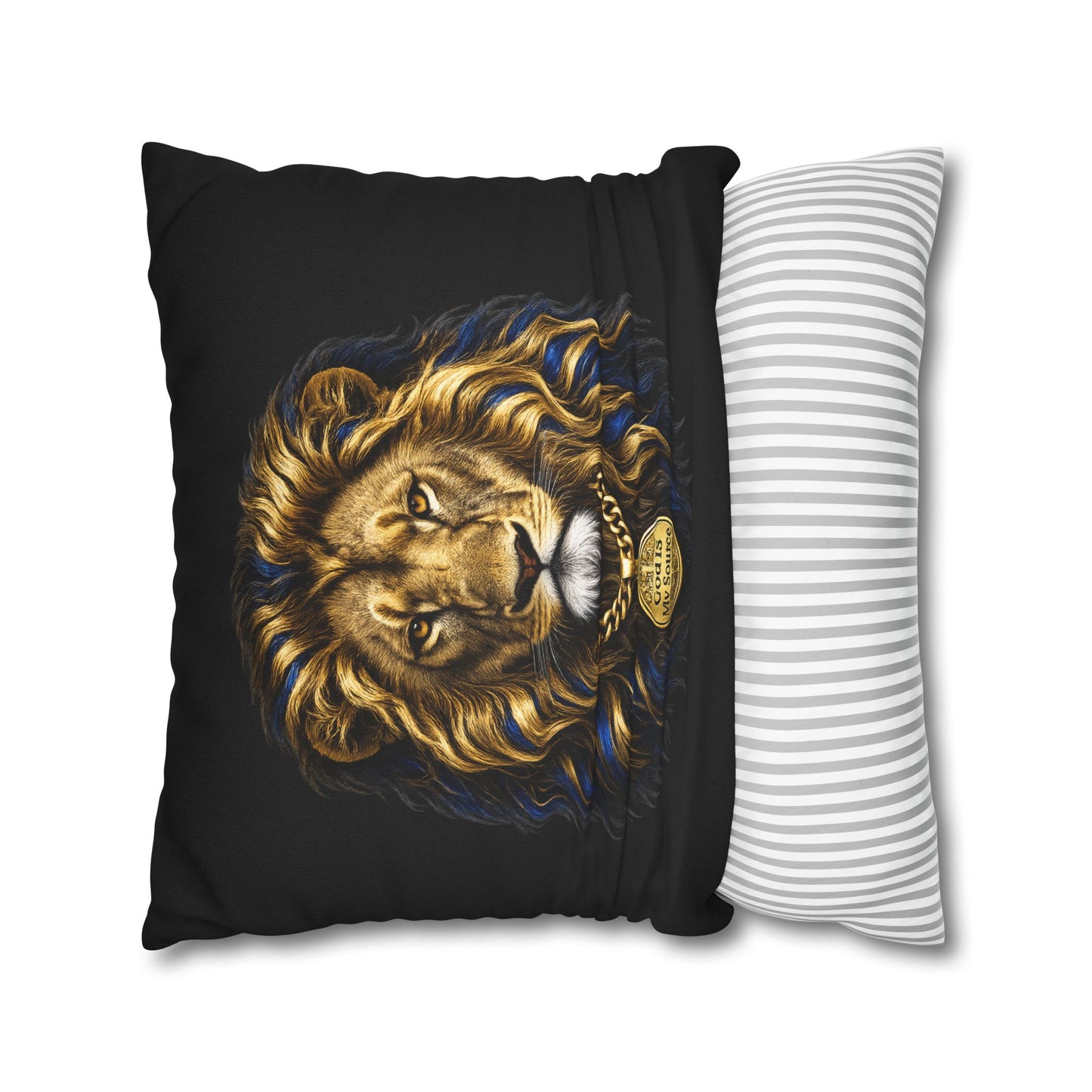 God Is My Source Lion Pillow Cover | Christian Decorative Throw Pillow Cover | Faith-Inspired Home Décor | Double-Sided Print