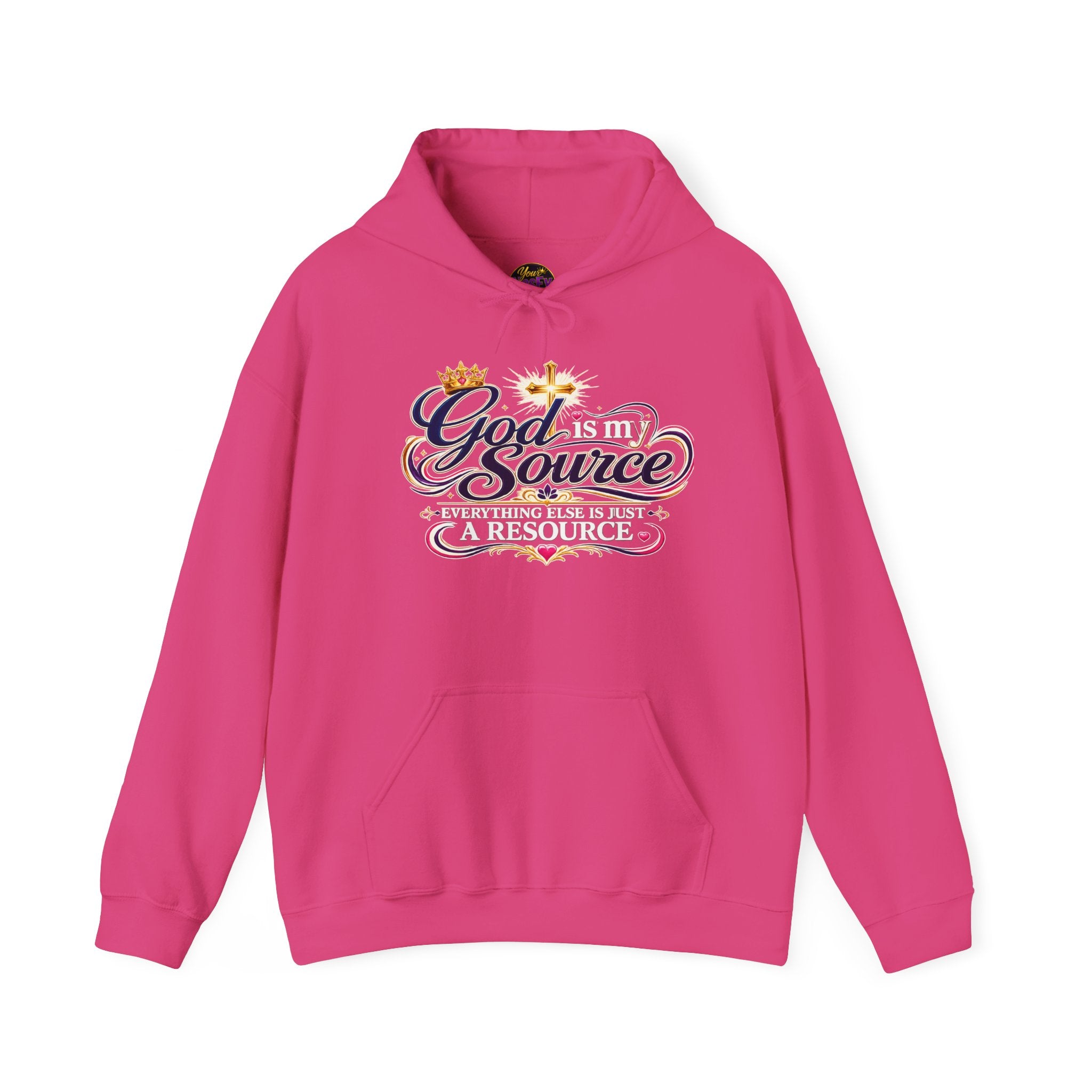 God Is My Source scripture design Hoodie | Christian faith typography