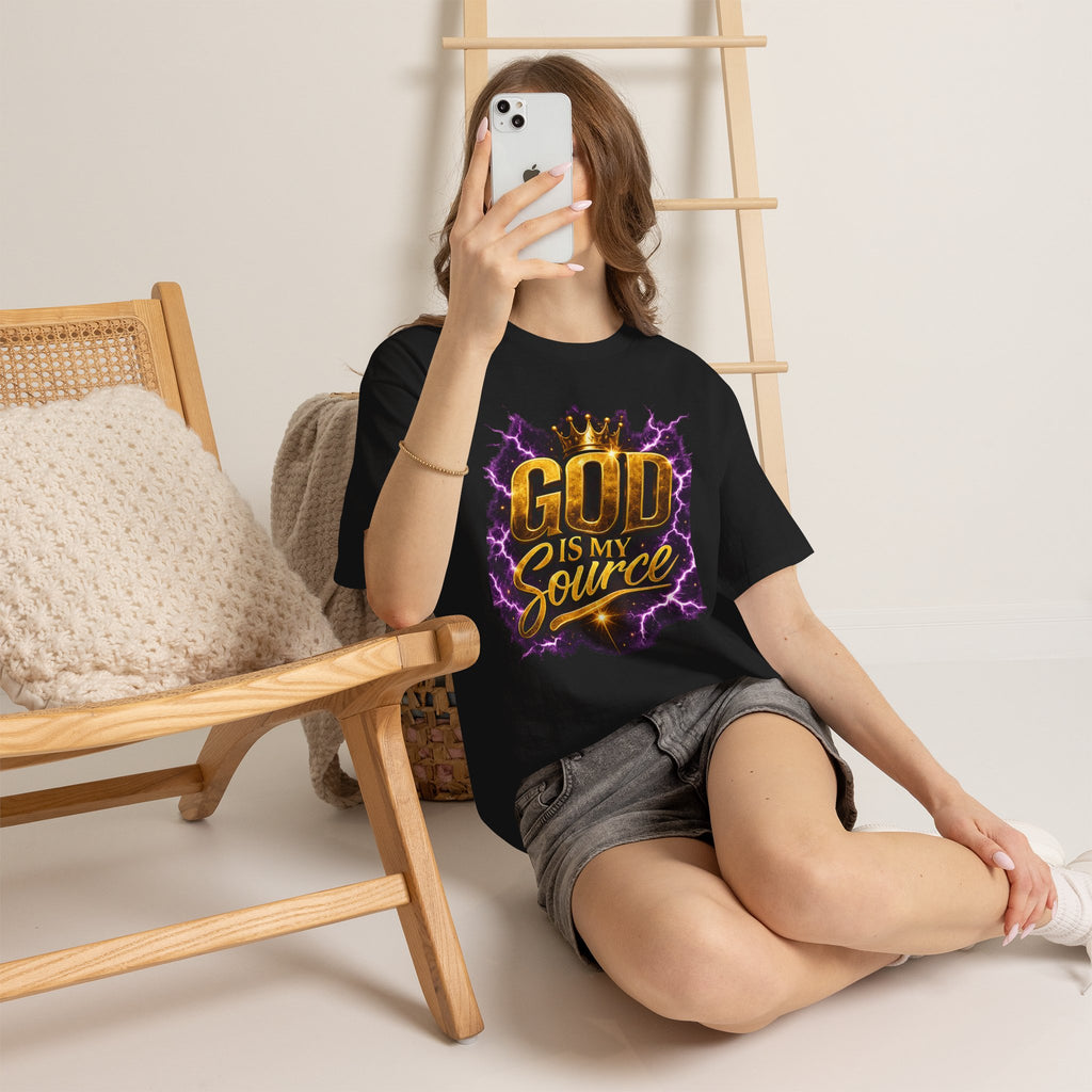 God Is My Source Christian T-Shirt | Philippians 4:19 Faith Graphic Tee