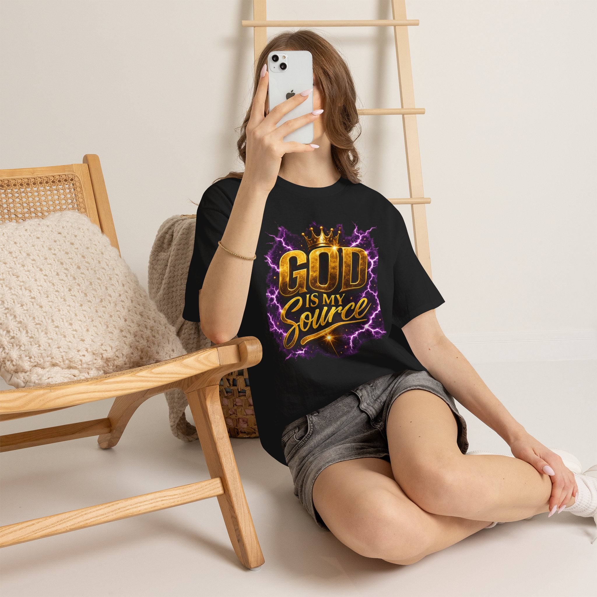 God Is My Source Christian T-Shirt | Philippians 4:19 Faith Graphic Tee