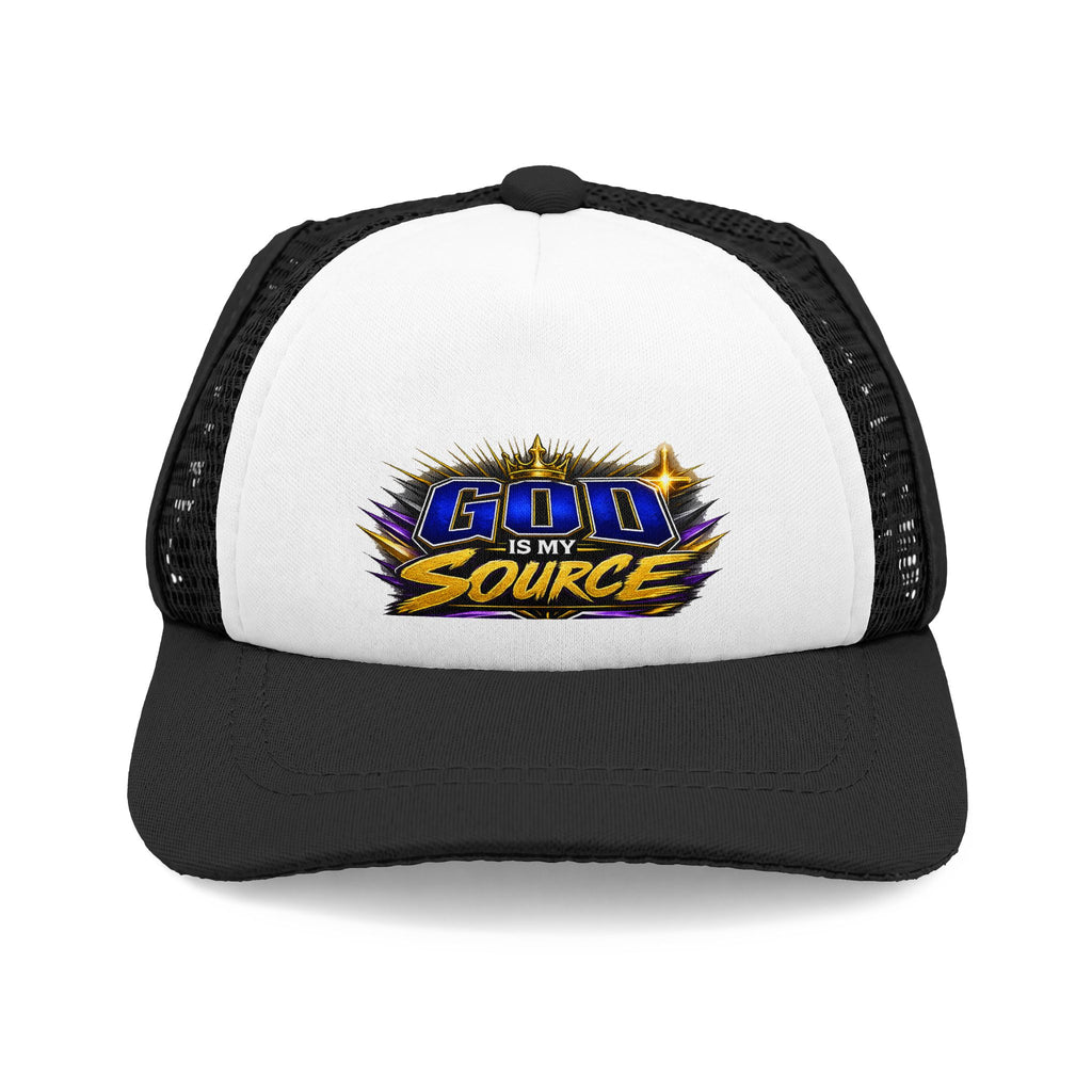 God Is My Source Patch Trucker Hat | Foam Front Mesh Back