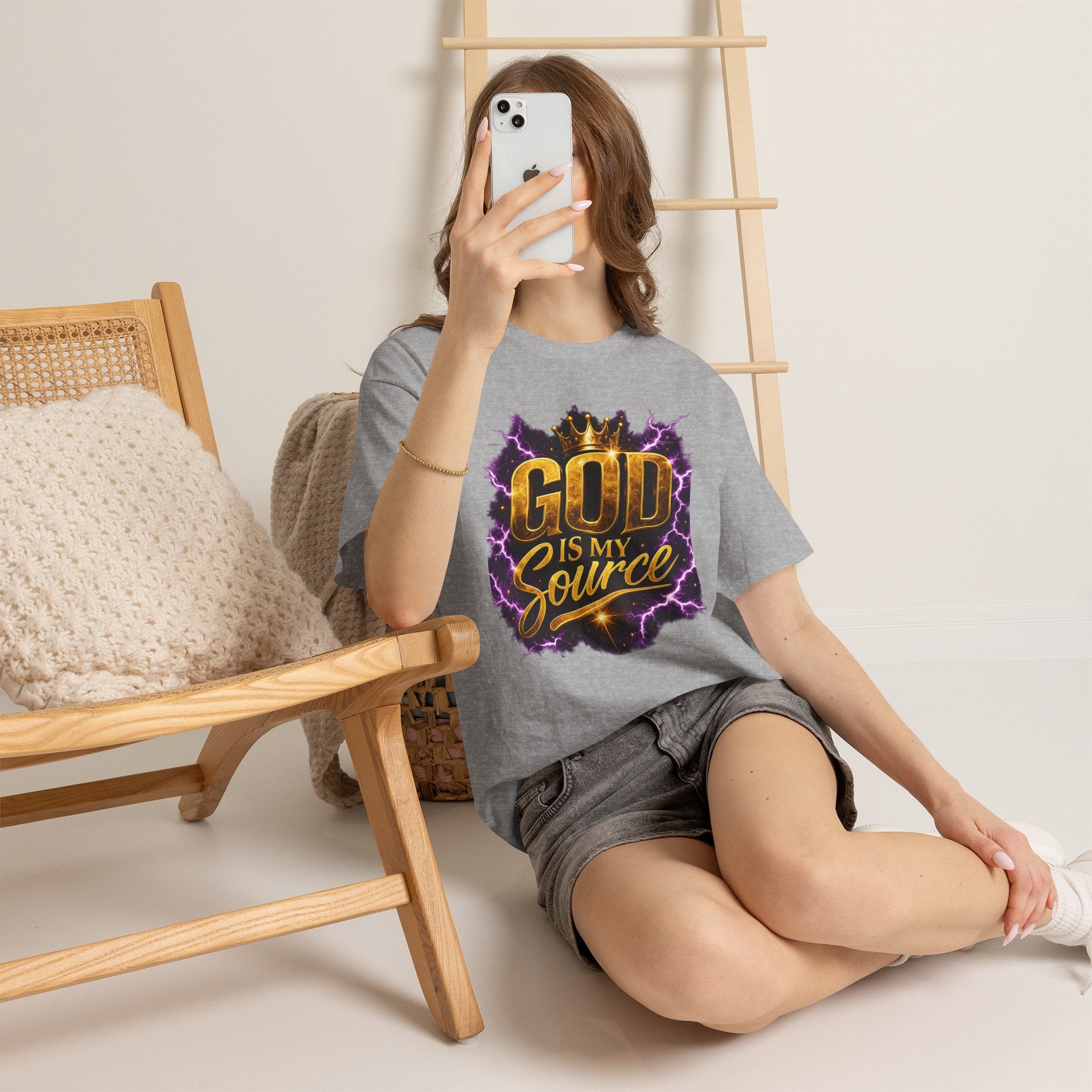 God Is My Source Christian T-Shirt | Philippians 4:19 Faith Graphic Tee