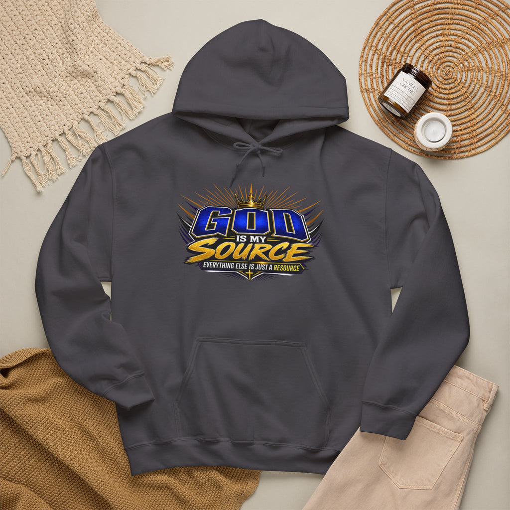 God Is My Source Christian Hoodie | Unisex Graphic Sweatshirt