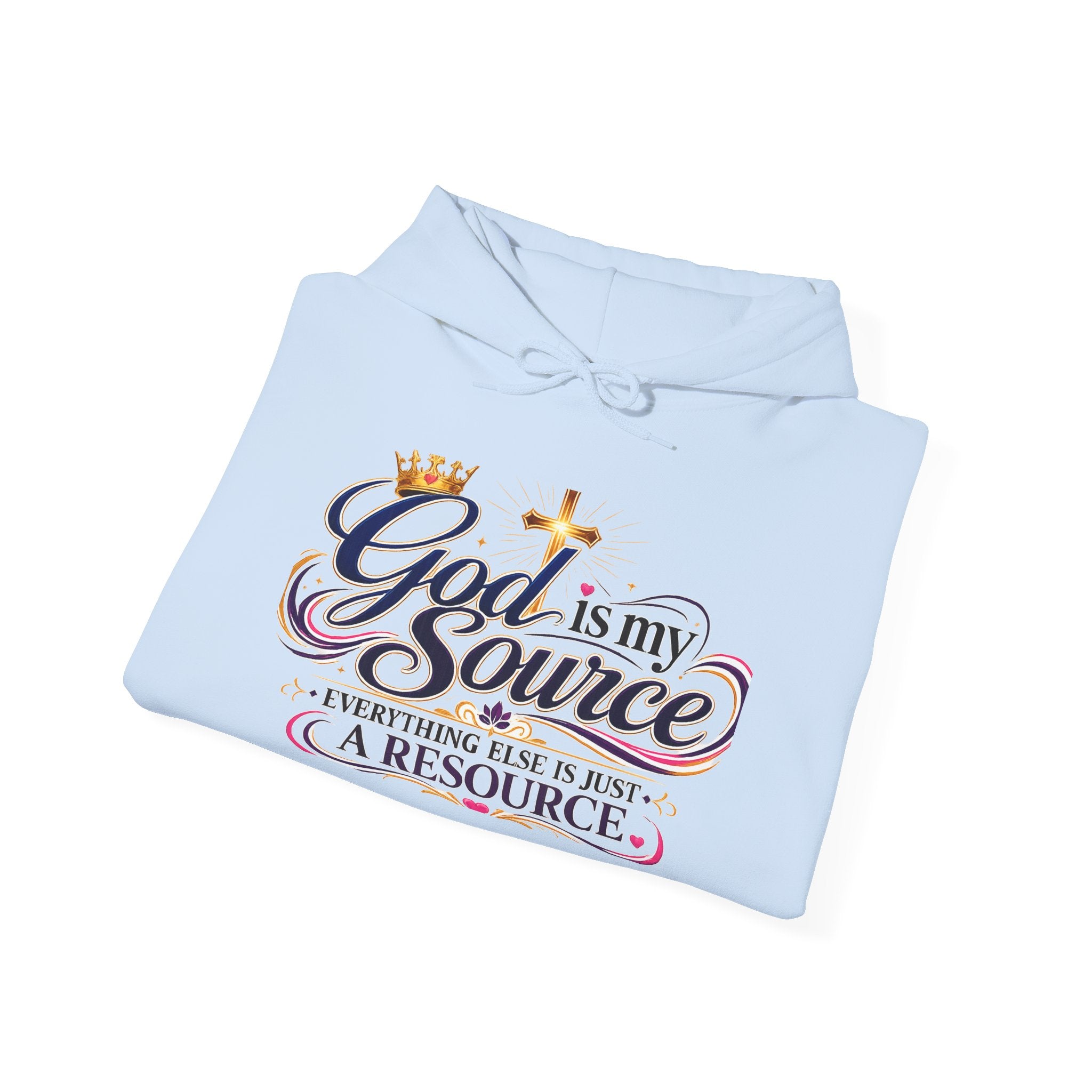 God Is My Source Hoodie | Christian Faith Sweatshirt | Inspirational Pullover