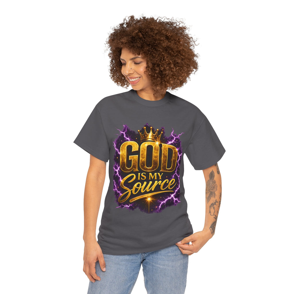 God Is My Source Christian T-Shirt | Philippians 4:19 Faith Graphic Tee
