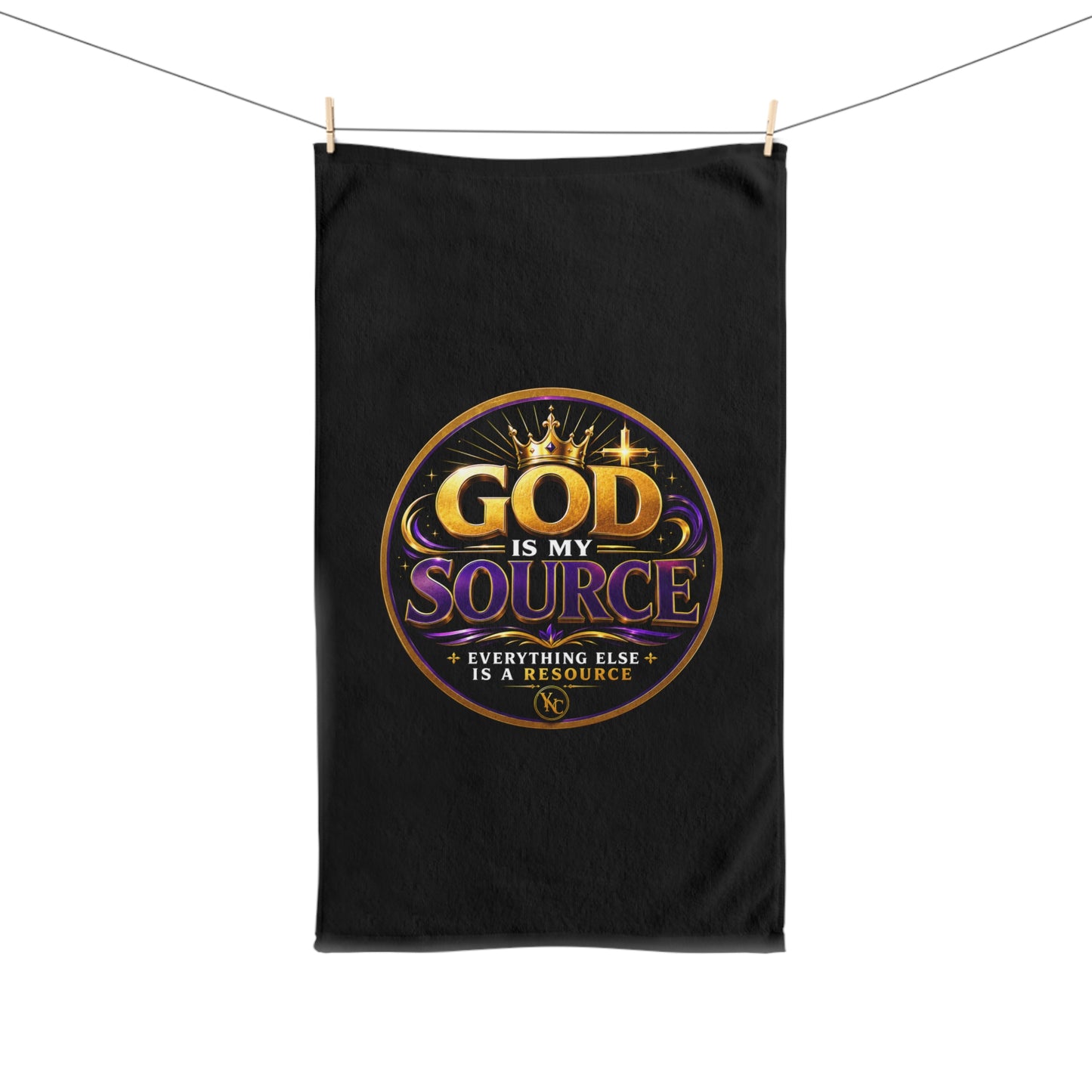 God Is My Source Hand Towel | Christian Faith Decor | Inspirational Home Gift