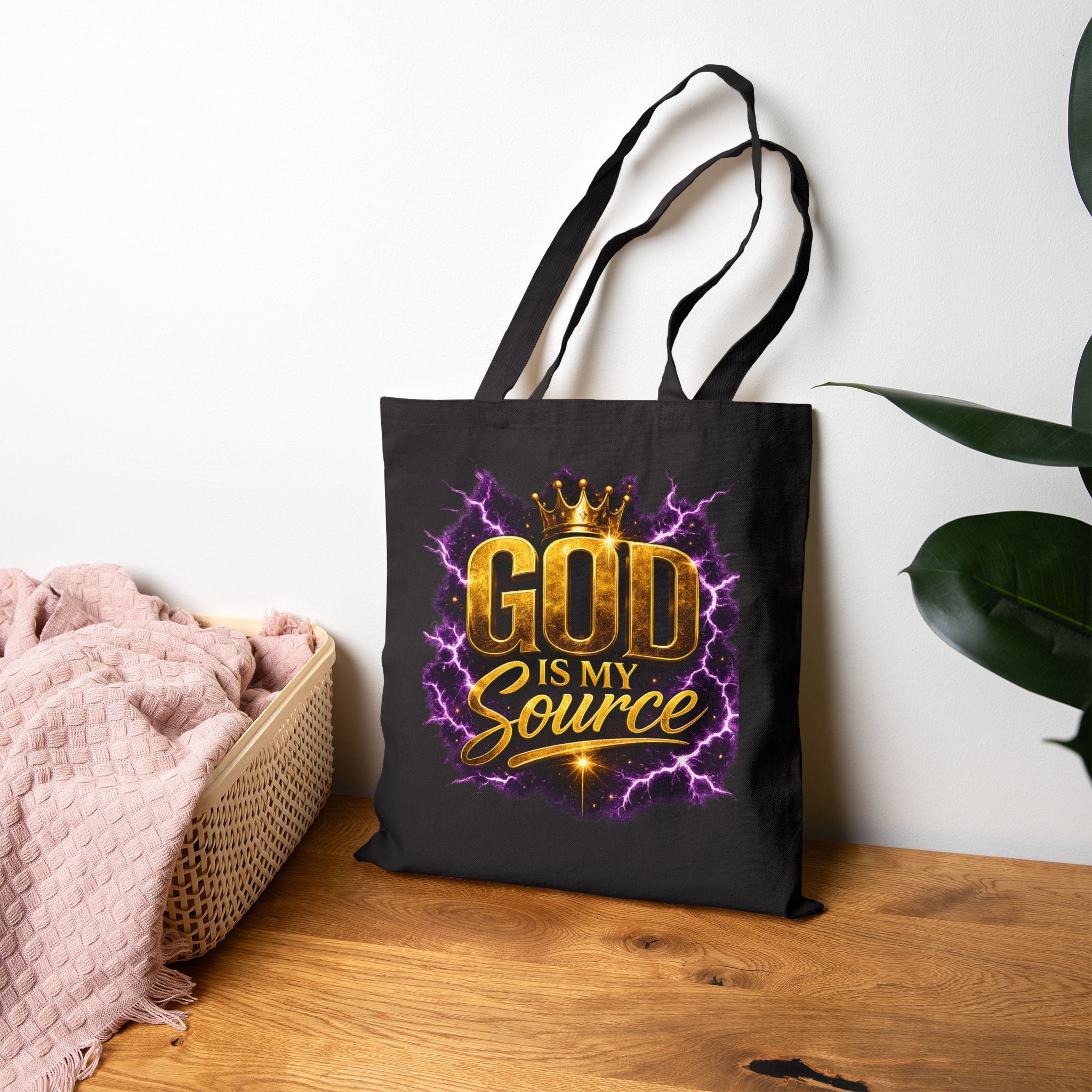 God Is My Source Canvas Tote Bag |Philippians 4:19