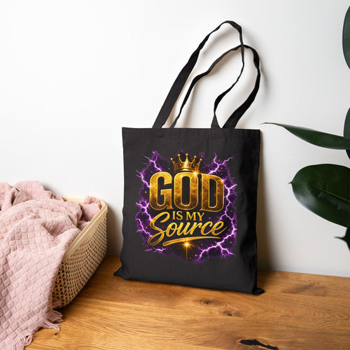 God Is My Source Canvas Tote Bag |Philippians 4:19