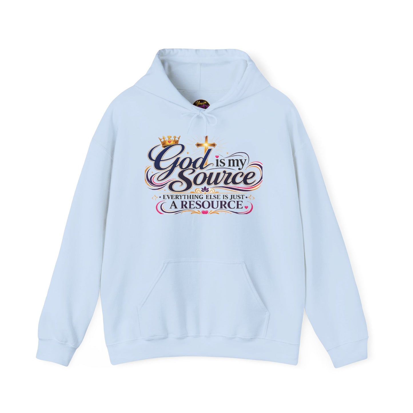 God Is My Source Hoodie | Christian Faith Sweatshirt | Inspirational Pullover