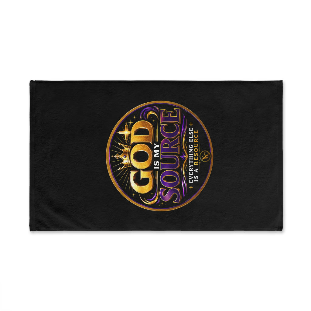 God Is My Source Hand Towel | Christian Faith Decor | Inspirational Home Gift