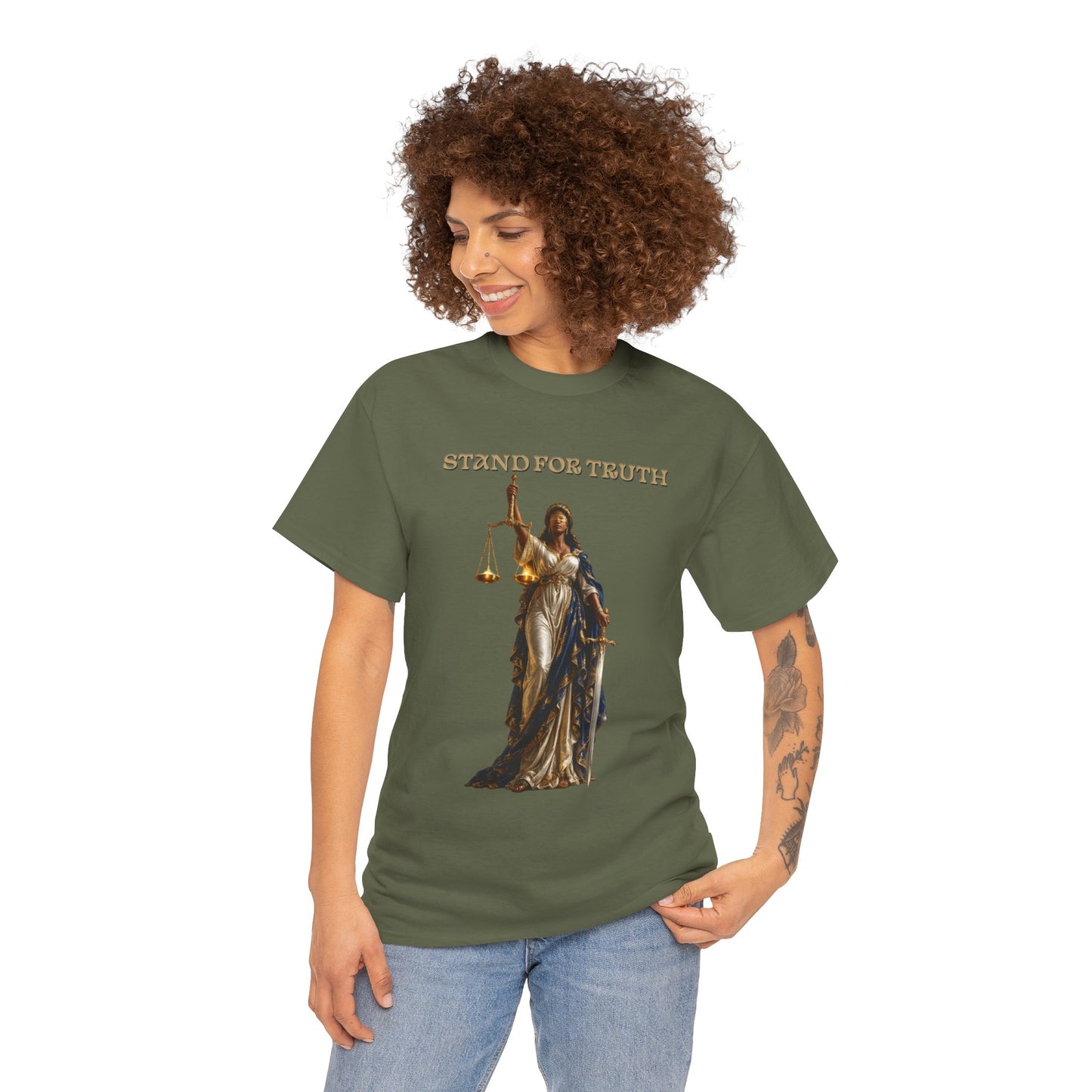 Lady of Justice T-Shirt | Justice Is Truth in Action™ | Scales of Justice Graphic Tee