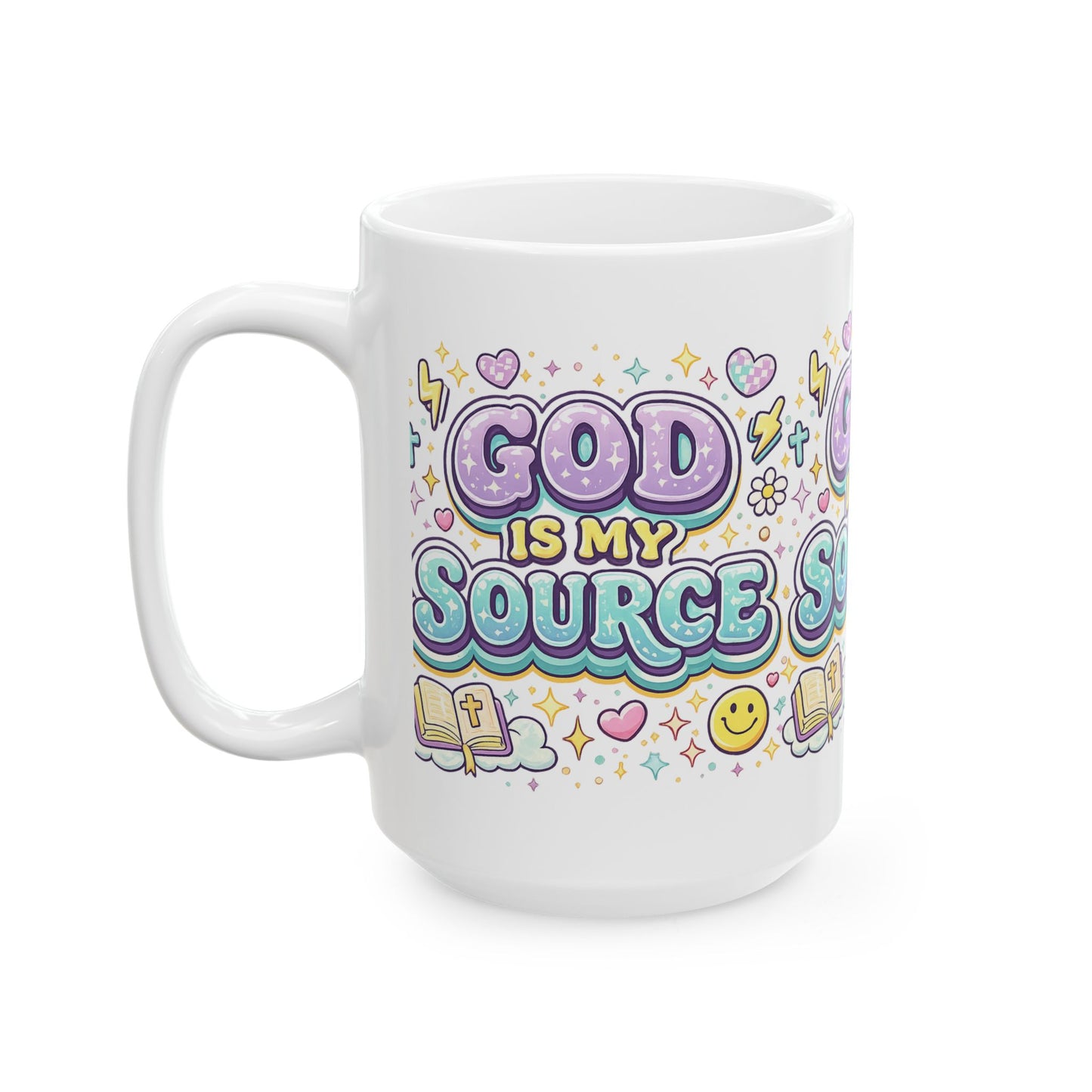 God Is My Source™ Coffee Mug | Inspirational Christian Mug | Faith-Based Gift | Scripture-Inspired Declaration Mug