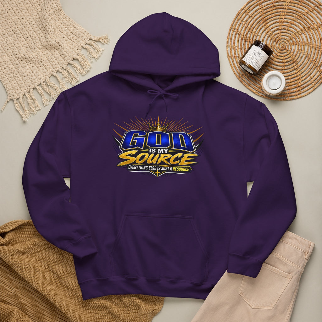 God Is My Source Christian Hoodie | Unisex Graphic Sweatshirt