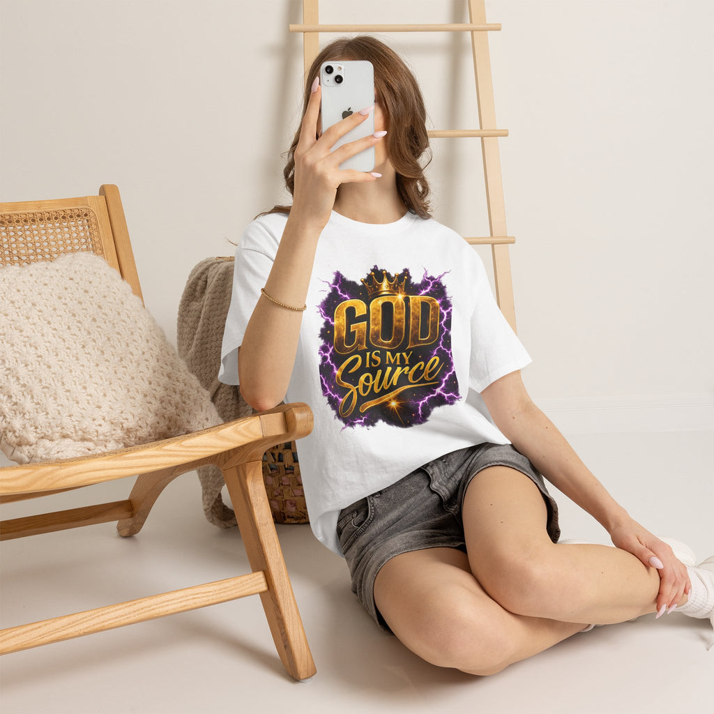 God Is My Source Christian T-Shirt | Philippians 4:19 Faith Graphic Tee