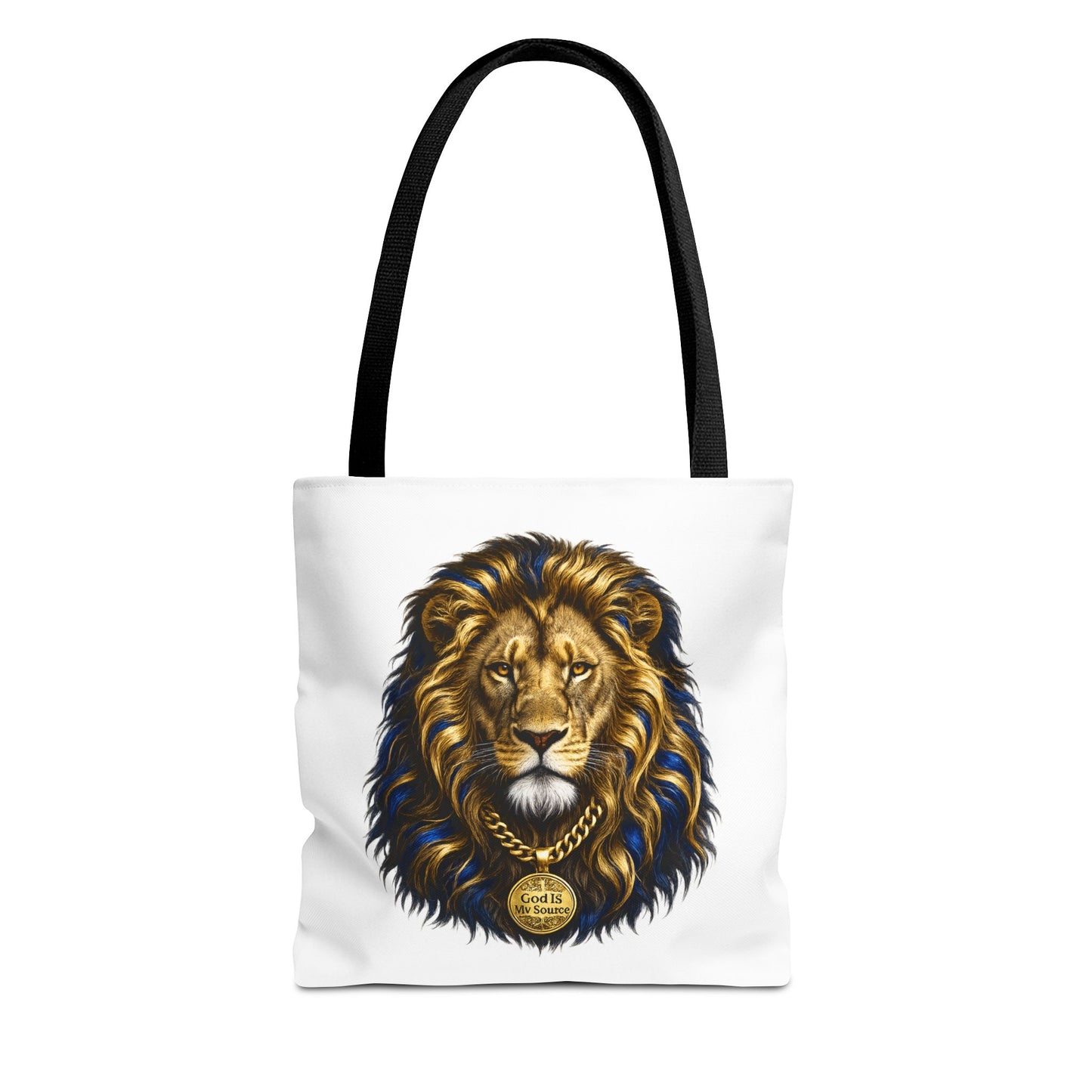 God Is My Source Lion Tote Bag | Christian Reusable Shopping Bag | Faith-Inspired Everyday Tote