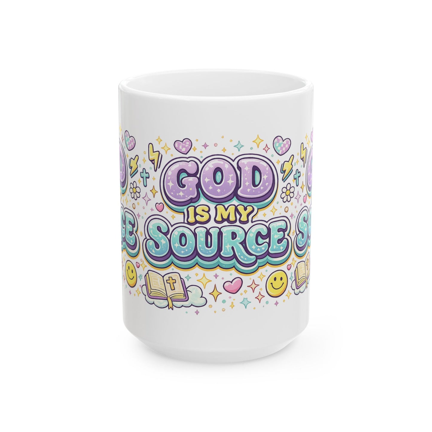 God Is My Source™ Coffee Mug | Inspirational Christian Mug | Faith-Based Gift | Scripture-Inspired Declaration Mug