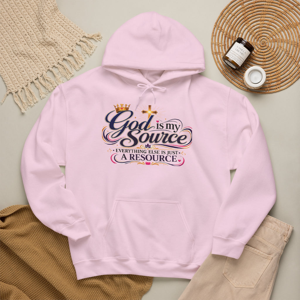 God Is My Source Hoodie | Christian Faith Sweatshirt | Inspirational Pullover