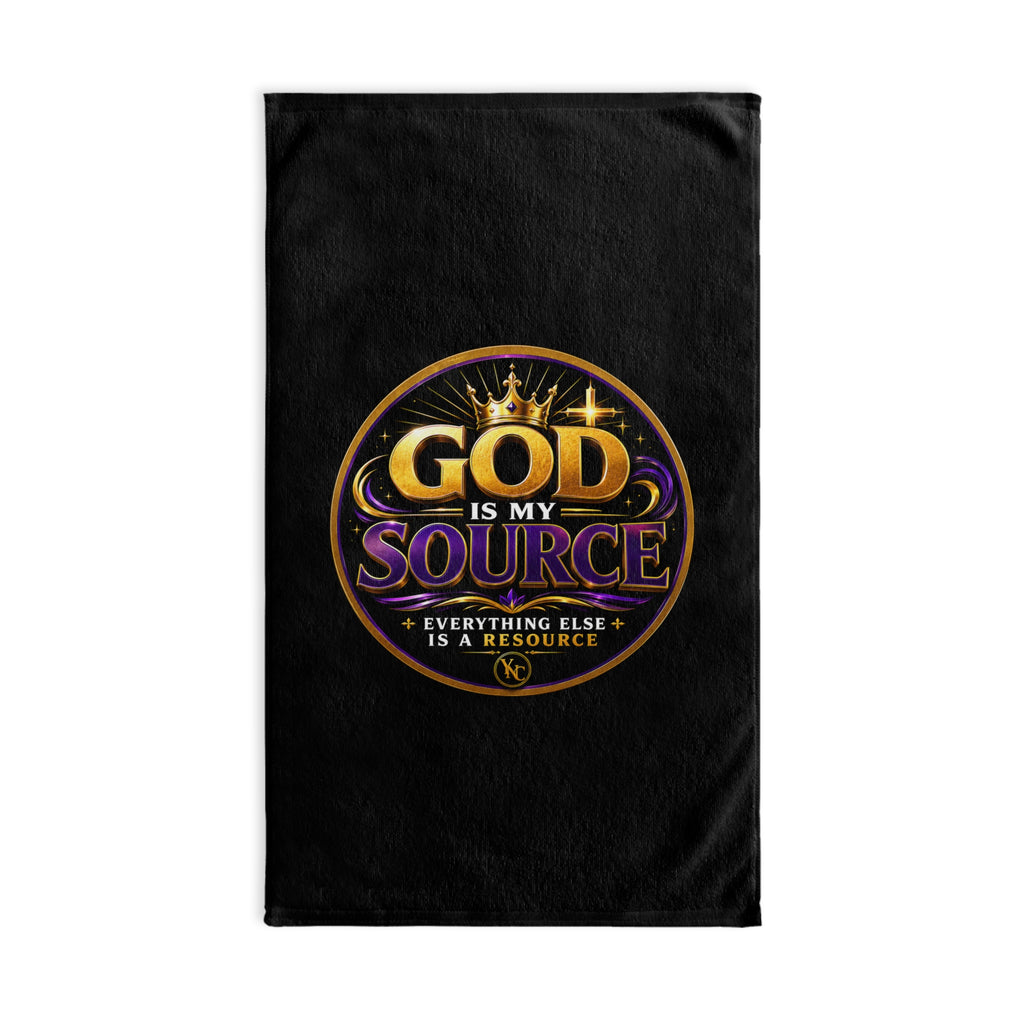 God Is My Source Hand Towel | Christian Faith Decor | Inspirational Home Gift