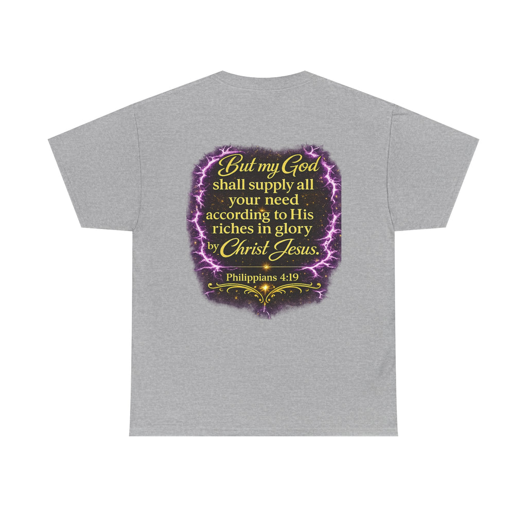 God Is My Source Christian T-Shirt | Philippians 4:19 Faith Graphic Tee