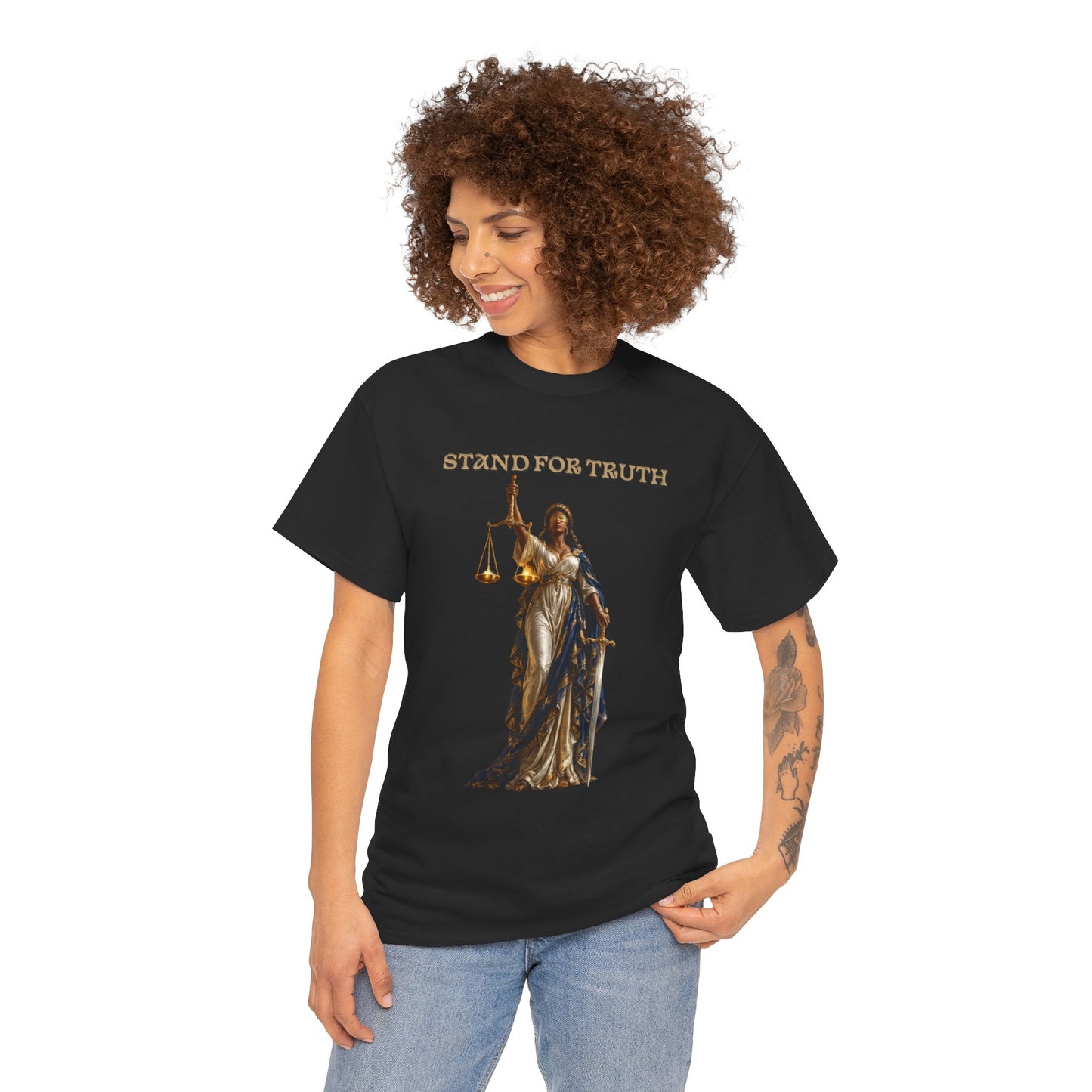 Lady of Justice T-Shirt | Justice Is Truth in Action™ | Scales of Justice Graphic Tee