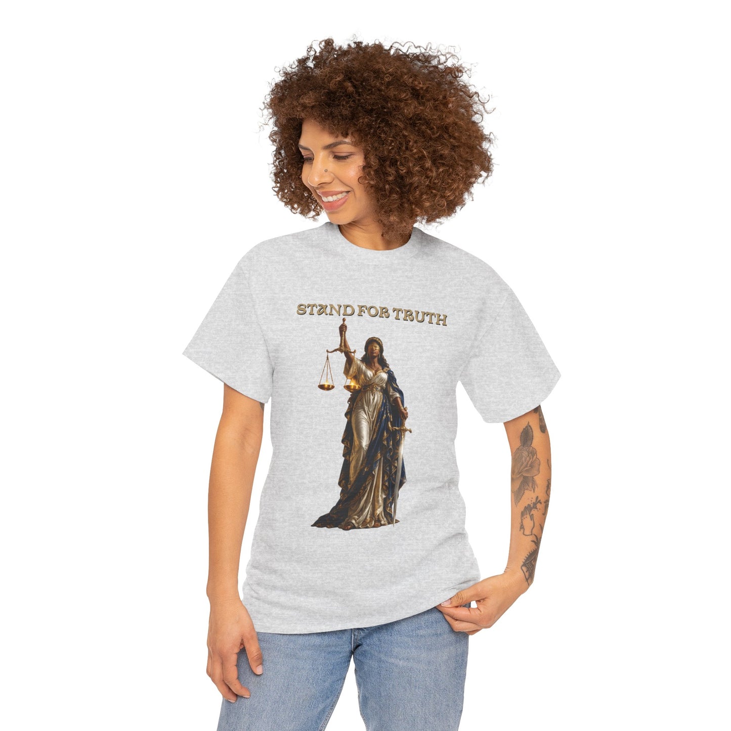 Lady of Justice T-Shirt | Justice Is Truth in Action™ | Scales of Justice Graphic Tee