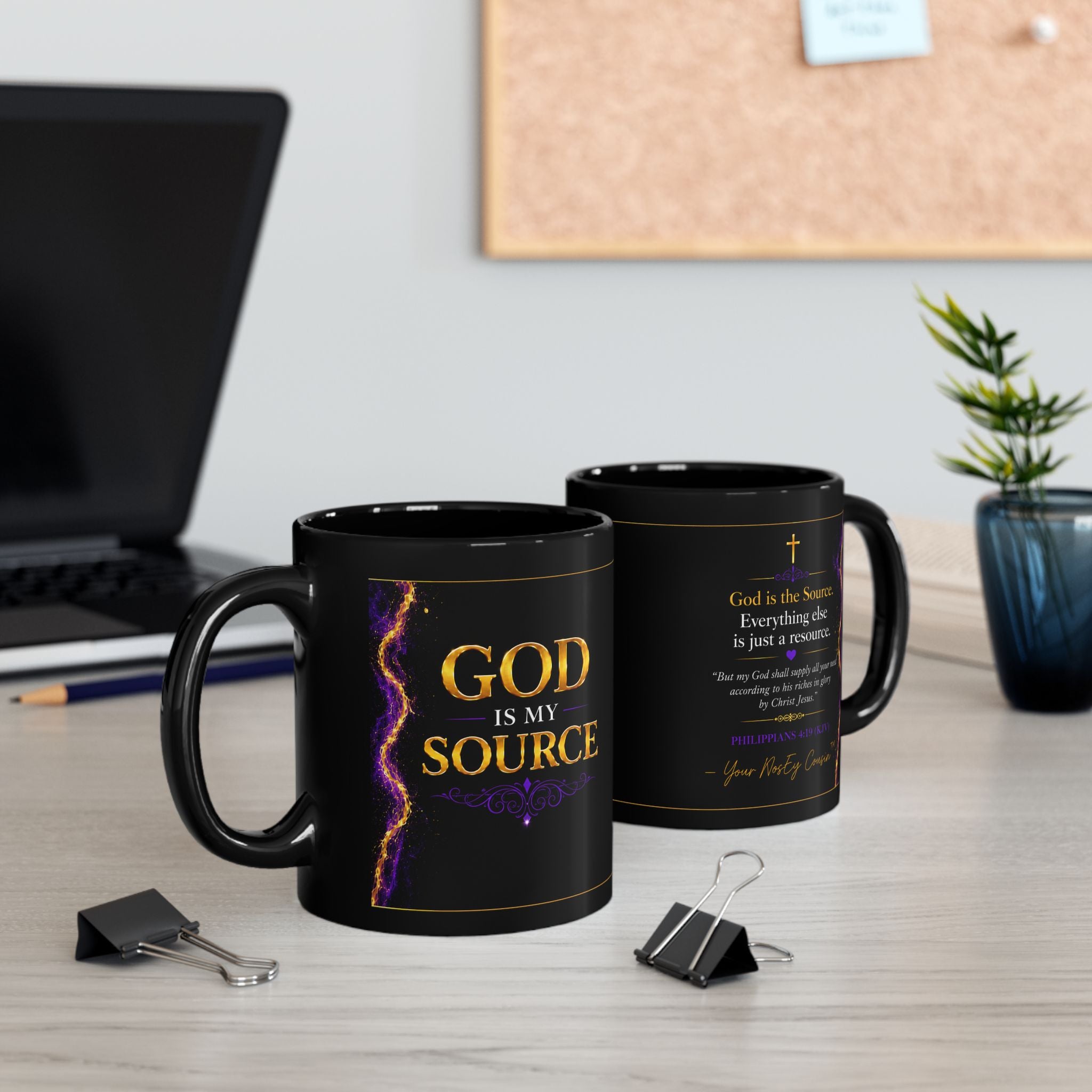God is the Source Mug | Inspirational Scripture Coffee Cup, Christian Faith