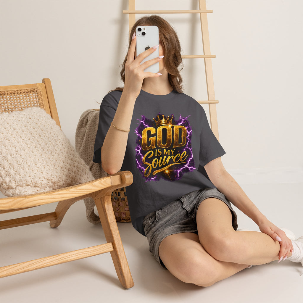 God Is My Source Christian T-Shirt | Philippians 4:19 Faith Graphic Tee
