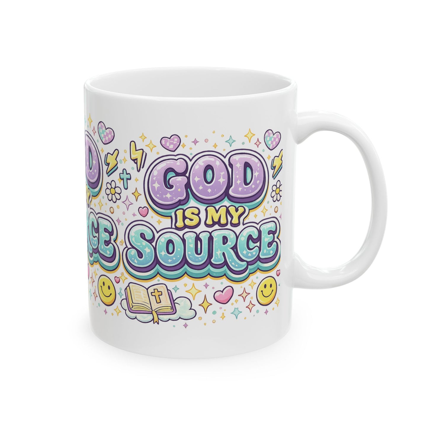 God Is My Source™ Coffee Mug | Inspirational Christian Mug | Faith-Based Gift | Scripture-Inspired Declaration Mug